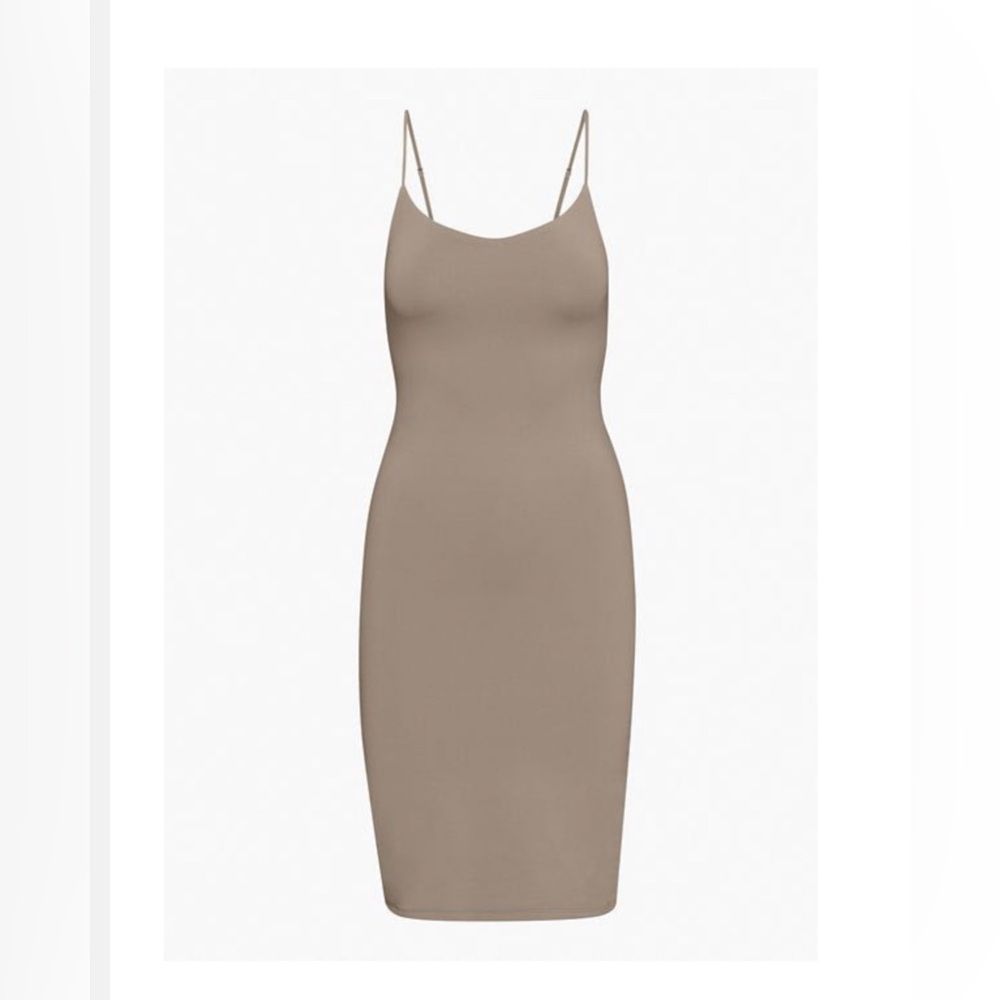 Taupe Babaton CONTOUR CAMI MIDI DRESS